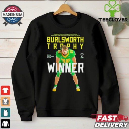 Oregon Ducks Bryce Boettcher 2024 Big 10 Champions Burslworth Trophy Winner shirt