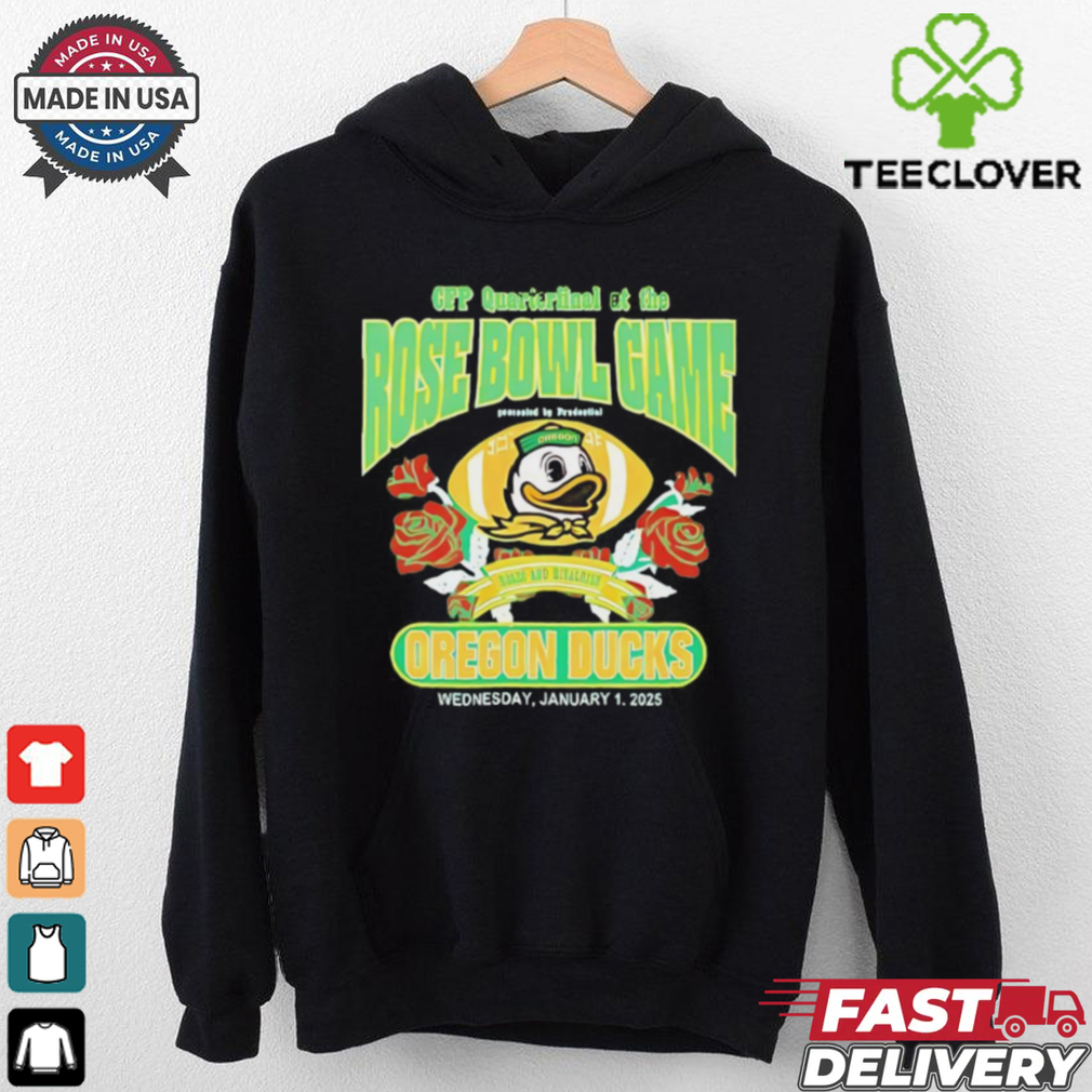 Oregon Ducks CFP Quaterfinal at The Rose Bowl Game Roses and Rivalries shirt Oregon Ducks CFP Quaterfinal at The Rose Bowl Game Roses and Rivalries shirt