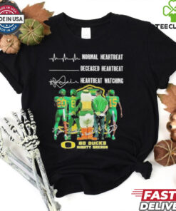 Oregon Ducks Crazy Heartbeat Watching Them Playing 2024 signatures T Shirt