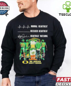Oregon Ducks Crazy Heartbeat Watching Them Playing 2024 signatures T Shirt