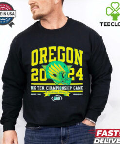 Oregon Ducks Green 2024 Big Ten Football Championship helmet classic shirt