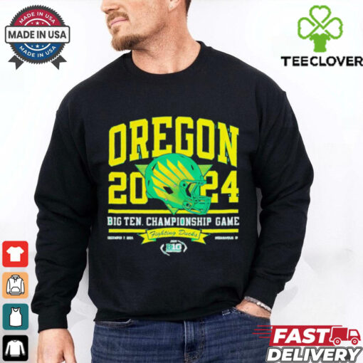 Oregon Ducks Green 2024 Big Ten Football Championship helmet classic shirt