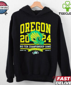 Oregon Ducks Green 2024 Big Ten Football Championship helmet classic shirt