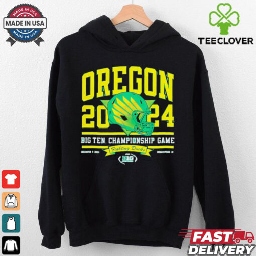 Oregon Ducks Green 2024 Big Ten Football Championship helmet classic shirt