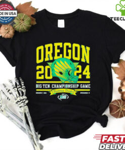 Oregon Ducks Green 2024 Big Ten Football Championship helmet classic shirt