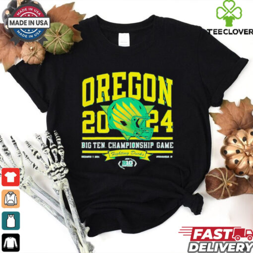 Oregon Ducks Green 2024 Big Ten Football Championship helmet classic shirt