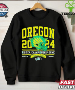 Oregon Ducks Green 2024 Big Ten Football Championship helmet classic shirt