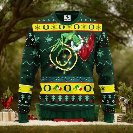 Oregon Ducks Grinch Christmas Ugly Sweater