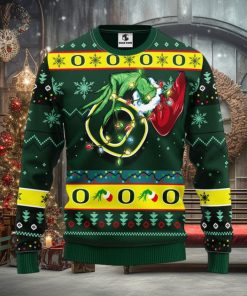 Oregon Ducks Grinch Hug Christmas Ugly Sweater
