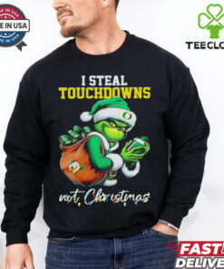 Oregon Ducks Grinch Santa Steals Touchdowns Not Christmas shirt