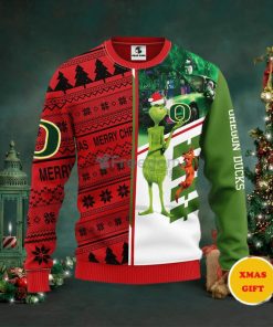 Oregon Ducks Grinch & Scooby doo Christmas AOP Sweater