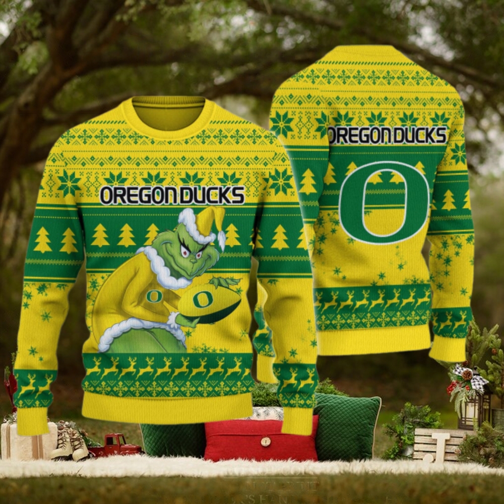 Oregon Ducks Grinch Ugly Christmas Sweater Oregon Ducks Grinch Ugly Christmas Sweater