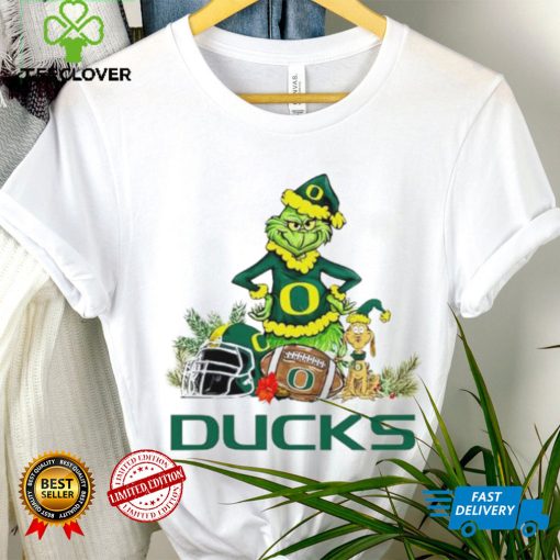 Oregon Ducks Grinch and Max dog funny Christmas hoodie, sweater, longsleeve, shirt v-neck, t-shirt