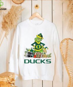 Oregon Ducks Grinch and Max dog funny Christmas hoodie, sweater, longsleeve, shirt v-neck, t-shirt