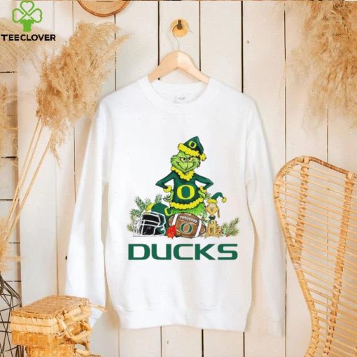 Oregon Ducks Grinch and Max dog funny Christmas hoodie, sweater, longsleeve, shirt v-neck, t-shirt