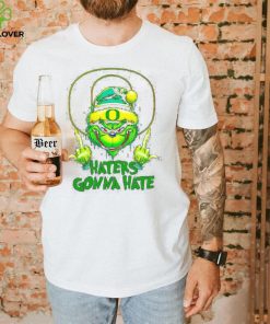 Oregon Ducks Grinch middle finger haters gonna hate shirt mens t shirt