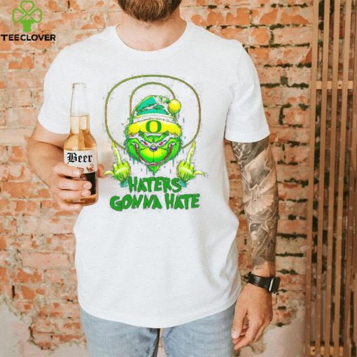 Oregon Ducks Grinch middle finger haters gonna hate shirt mens t shirt