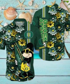 Oregon Ducks Hawaiian Shirt Mickey Love Surfing Trending Summer Gift