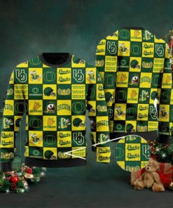 Oregon Ducks Logos Ugly Christmas Sweater