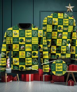 Oregon Ducks Logos Ugly Christmas Sweater