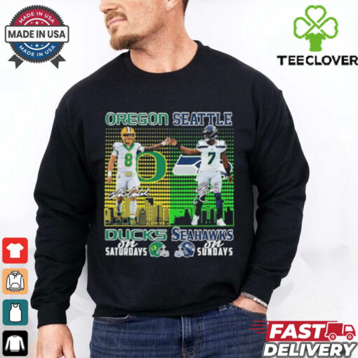 Oregon Ducks On Saturdays X Seattle Seahawks On Sundays Shirt
