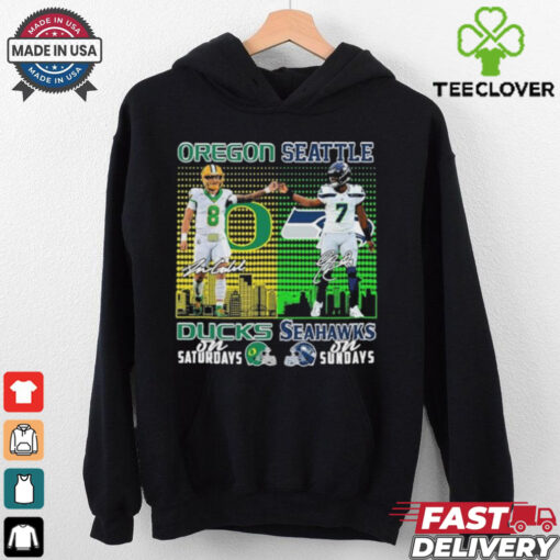 Oregon Ducks On Saturdays X Seattle Seahawks On Sundays Shirt