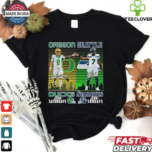 Oregon Ducks On Saturdays X Seattle Seahawks On Sundays Shirt