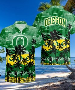 Oregon Ducks Palms Tree Hawaiian Shirt