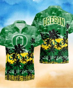 Oregon Ducks Palms Tree Hawaiian Shirt