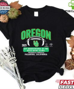 Oregon Ducks Rose Bowl 2024 25 CFP Quarterfinal Black T Shirt
