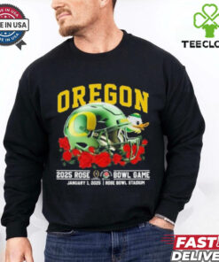 Oregon Ducks Rose Bowl 2025 January 1st Helmet Shirt