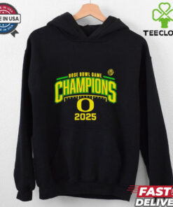 Oregon Ducks Rose Bowl Game Champions 2025 T-shirt, featuring bold championship design, unisex fit, Oregon football fan gear, Rose Bowl victory shirt.