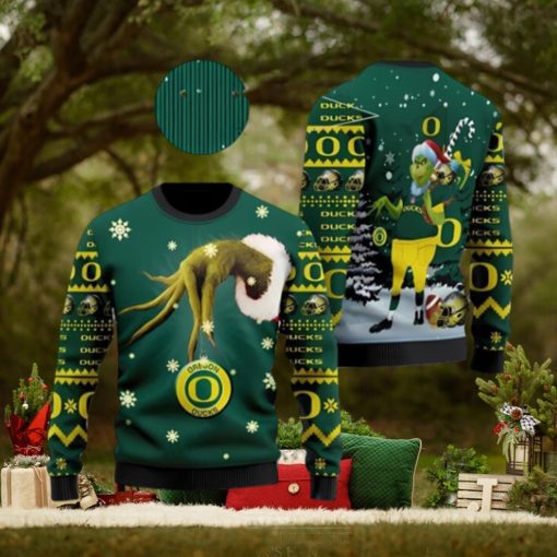 Oregon Ducks Team Grinch Ugly Christmas Sweater Cute Christmas Gift
