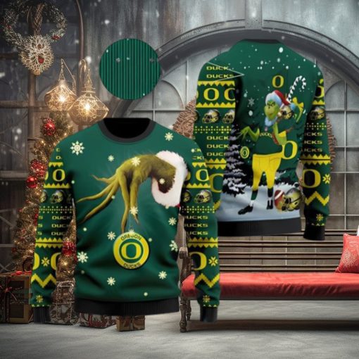 Oregon Ducks Team Grinch Ugly Christmas Sweater Cute Christmas Gift