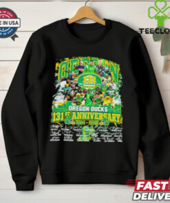 Oregon Ducks The Ducks 131st Anniversary 1894-2025 Signature Shirt with a commemorative design, celebrating the team’s rich history, perfect for Ducks fans.