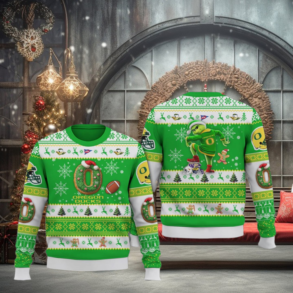 Oregon Ducks The Grinch Hates Christmas Happy Holidays Ugly Sweater Oregon Ducks The Grinch Hates Christmas Happy Holidays Ugly Sweater