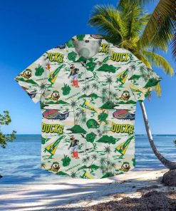 Oregon Ducks Thematic Stadium Print Hawaiian Shirt