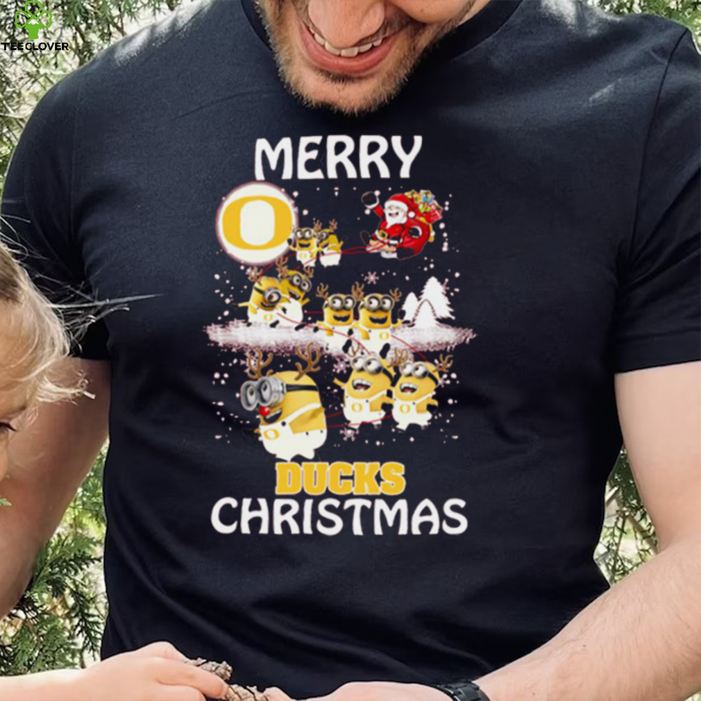 Oregon Ducks Ugly Christmas Sweaters Minions Santa Claus Merry Christmas Oregon Ducks T Shirt Oregon Ducks Ugly Christmas Sweaters Minions Santa Claus Merry Christmas Oregon Ducks T Shirt