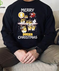 Oregon Ducks Ugly Christmas Sweaters Minions Santa Claus Merry Christmas Oregon Ducks T Shirt