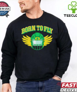 Oregon Ducks born to fly helmet shirt