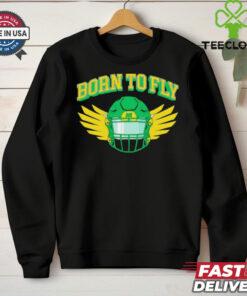 Oregon Ducks born to fly helmet shirt