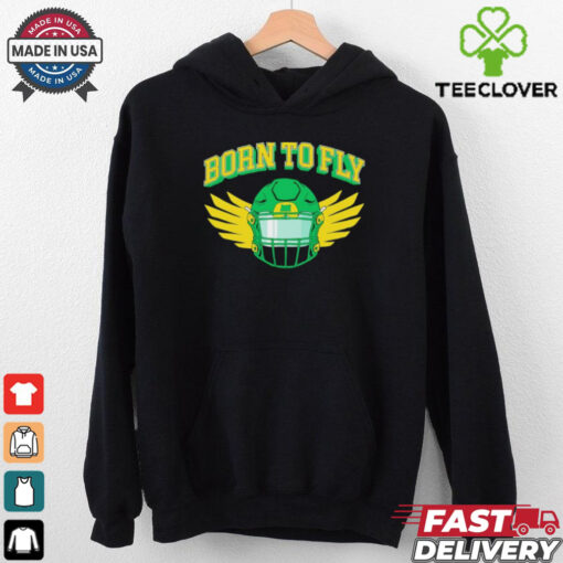 Oregon Ducks born to fly helmet shirt