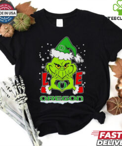 Oregon Ducks fans Grinch lover Merry Christmas shirt