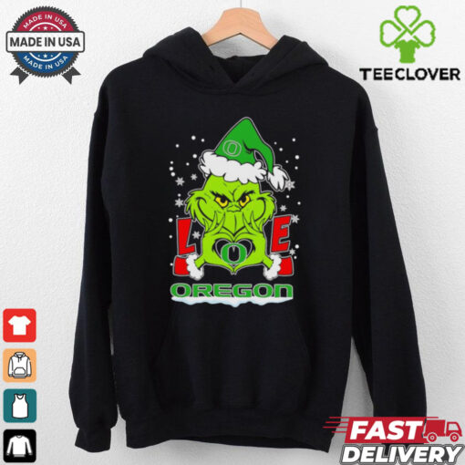Oregon Ducks fans Grinch lover Merry Christmas shirt
