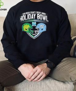 Oregon Ducks vs North Carolina Tar Heels 2022 Holiday Bowl Helmet to Helmet shirt