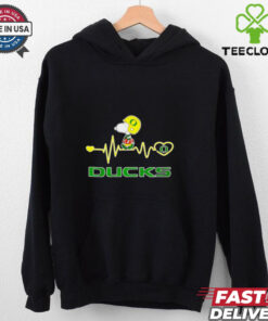 Oregon Ducks x Snoopy player heartbeat shirt