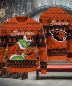 Oregon State Beavers Grinch Ugly Christmas Sweater