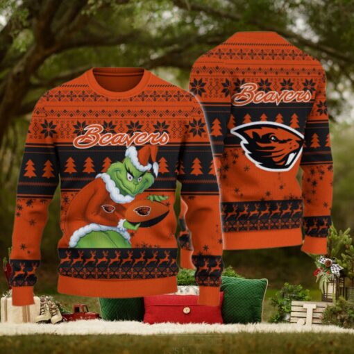 Oregon State Beavers Grinch Ugly Christmas Sweater