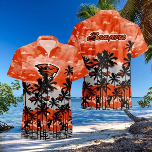 Oregon State Beavers Palms Tree Hawaiian Shirt