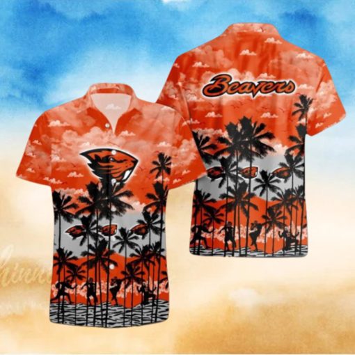 Oregon State Beavers Palms Tree Hawaiian Shirt